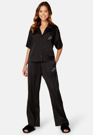 Juicy Couture Paula Solid Satin Trouser Black S