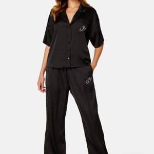 Juicy Couture Paula Solid Satin Trouser Black XS