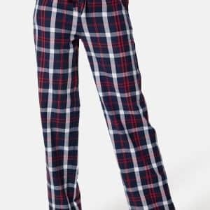 BUBBLEROOM Naya Flannel Pants Dark blue / Checked 38