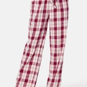 BUBBLEROOM Naya Flannel Pants Dark red / Checked 34