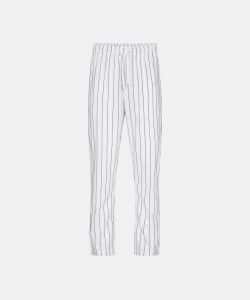 JBS pyjamas bukser i bambus i hvid med striber til herre S Hvid