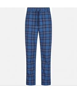 JBS pyjamasbukser i flannel i blå ternet nuancer til herre Blå M