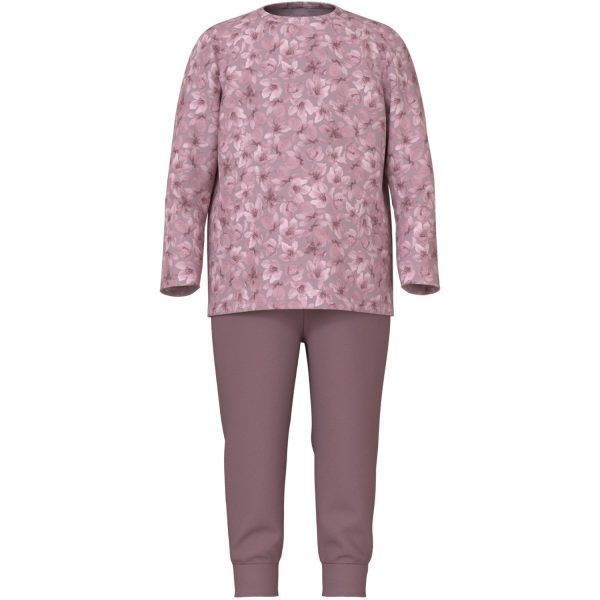 Name It Mauve Shadows Pyjamas Mauve Flower Noos - Str. 110/116