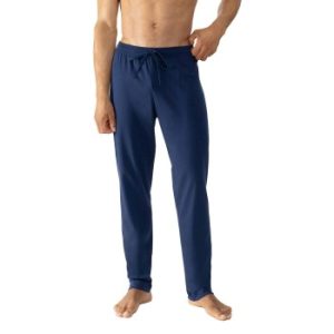 Mey Solid Night Long Bottoms Mørkblå bomuld Medium Herre