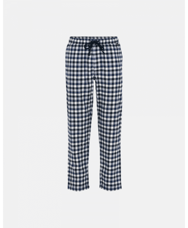 JBS pyjamasbukser flannel med blå og sorte tern til herre.
