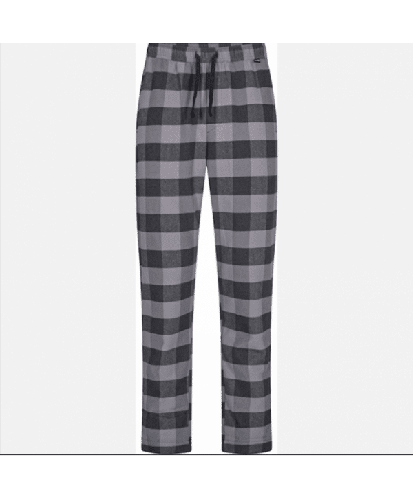 JBS pyjamasbukser i flannel i sort ternet nuancer til herre
