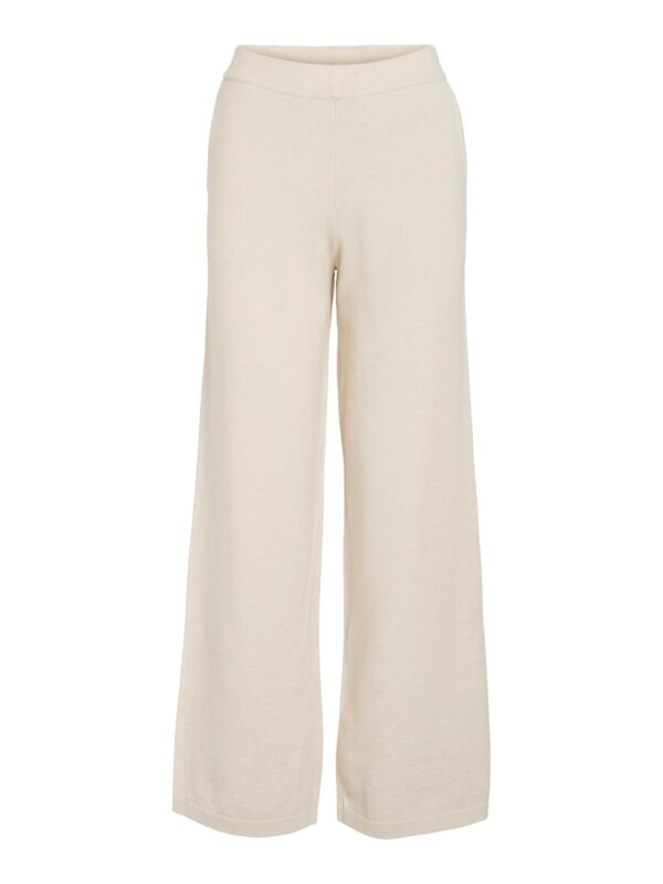 Vipolly Wide strikbukser - Super Light Natural Melange