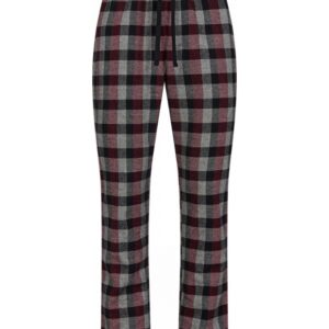 JBS pyjamasbukser i flannel i røde og sorte tern til herre