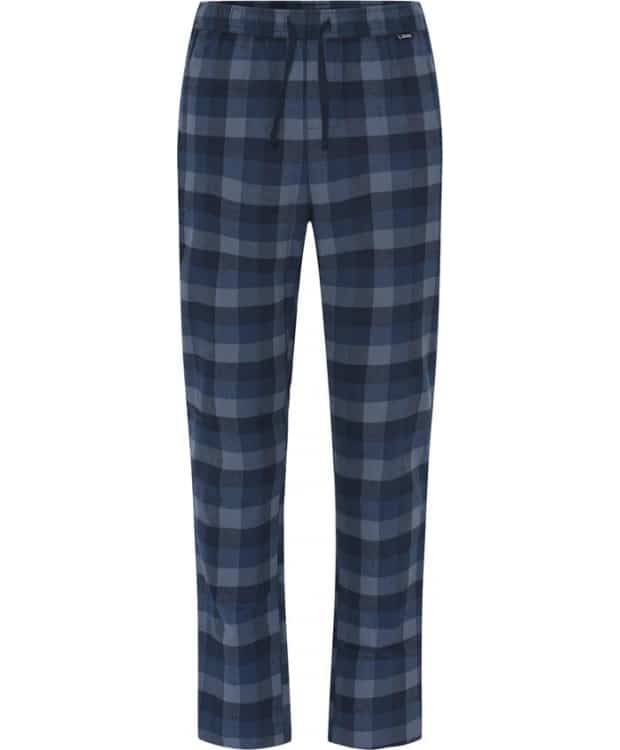 JBS pyjamasbukser flannel i blåternet til herre.
