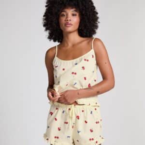 Short Woven Ruffle Fruit