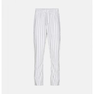 JBS vævede pyjamasbukser i hvid med striber - unisex